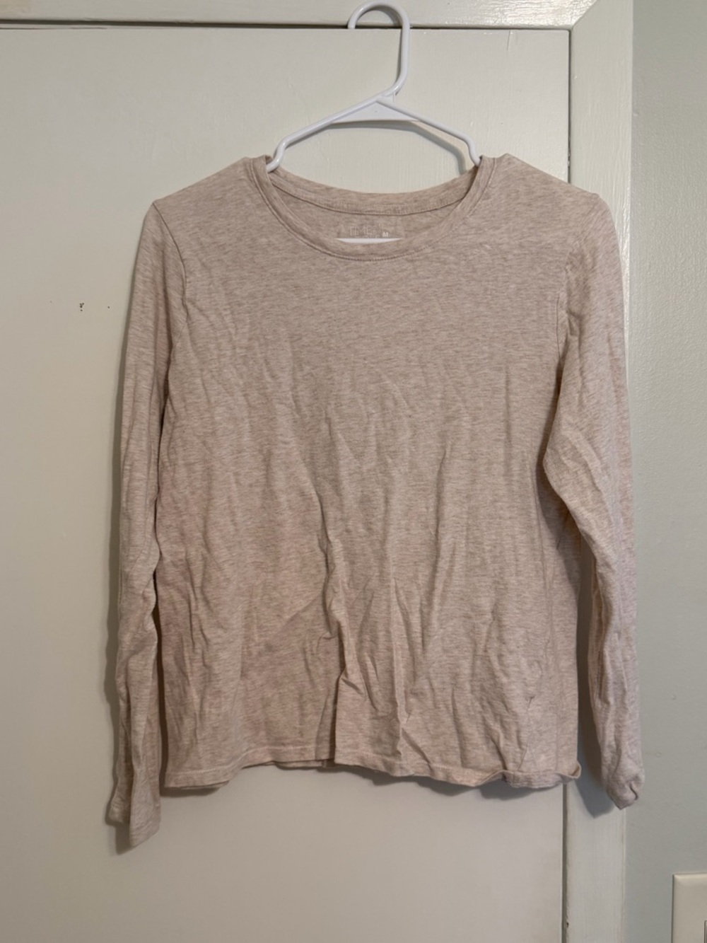 Beige Long Sleeve Top